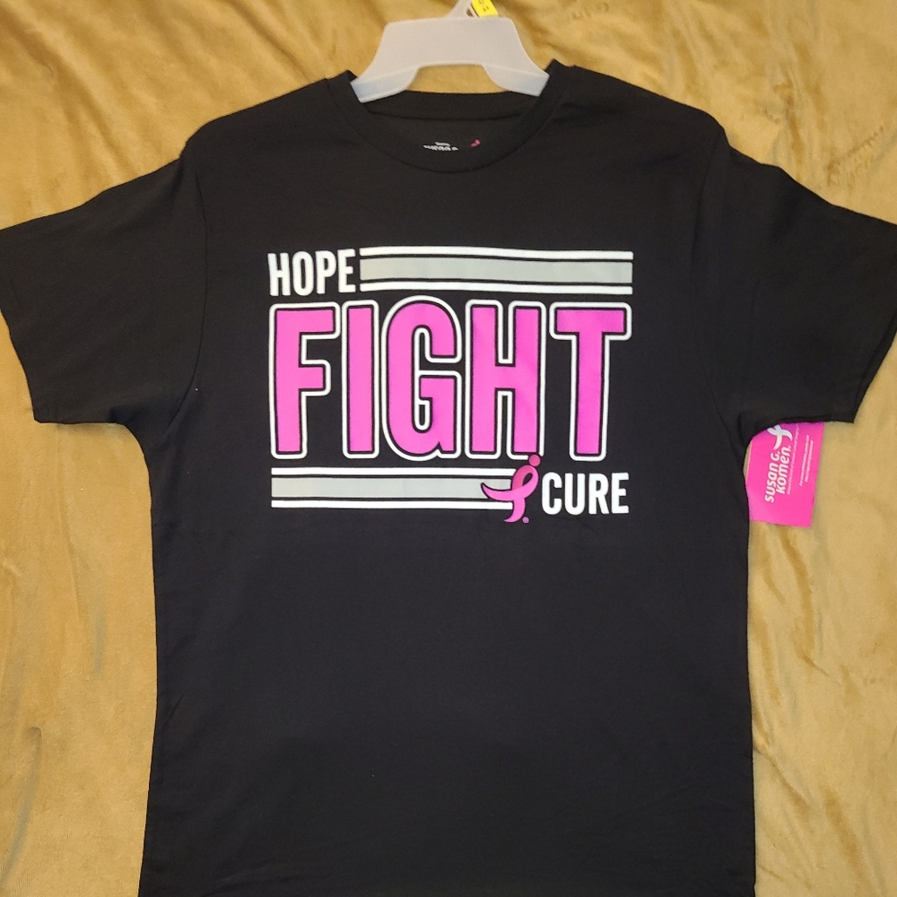 Men Black Breast Cancer Awareness Tee